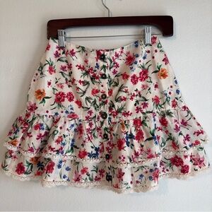 Lovers + Friends Marty Mini Skirt in Peony Floral